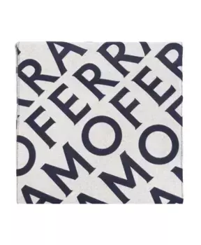 Шерстяной шарф Salvatore Ferragamo, серый