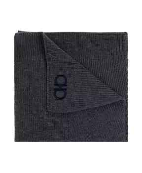 Шерстяной шарф Salvatore Ferragamo, серый