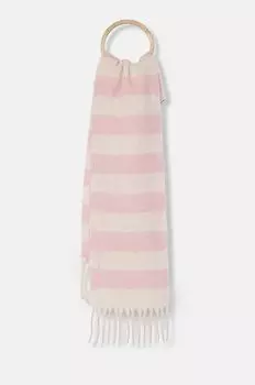 Шерстяной шарф Samsoe Samsoe, розовый