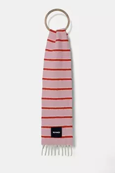 Шерстяной шарф Sunnei, розовый