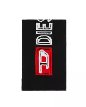 Шерстяной шарф унисекс с логотипом Diesel, черный