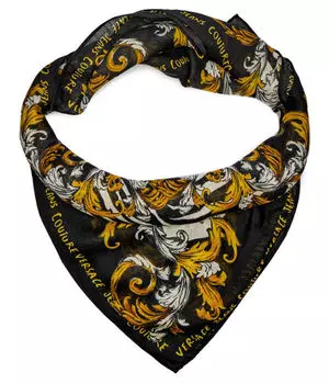 Шерстяной шарф Versace Jeans Couture, черный