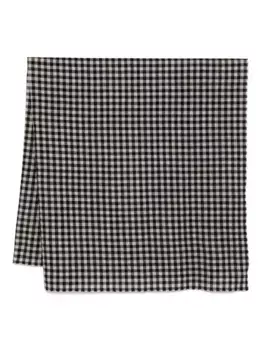 Шерстяной шарф в клетку гингем Daniela Gregis, черный