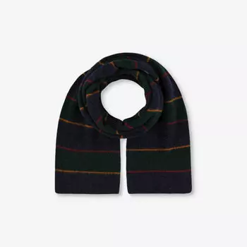 Шерстяной шарф в полоску в стиле колледжа Howlin, синий