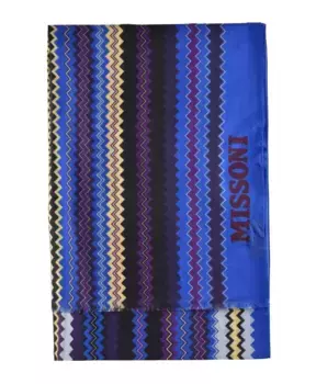 Шерстяной шелковый шарф Missoni, синий