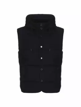 Шерстяной стеганый жилет Capobianco, тёмно-синий