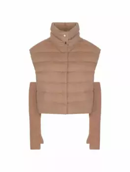 Шерстяной стеганый жилет Herno, коричневый
