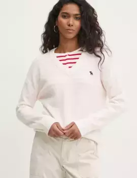 Шерстяной свитер Abercrombie & Fitch, бежевый