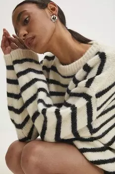 Шерстяной свитер Answear Lab, бежевый