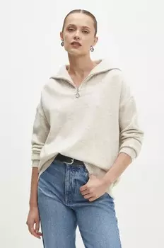 Шерстяной свитер Answear Lab, бежевый