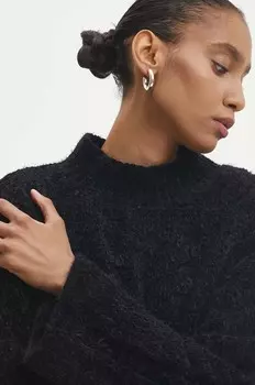 Шерстяной свитер Answear Lab, черный