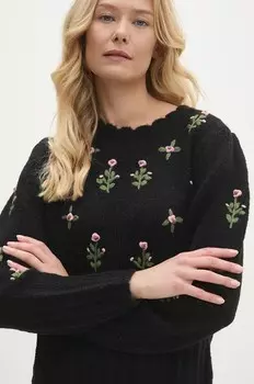 Шерстяной свитер Answear Lab, черный