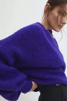 Шерстяной свитер Answear Lab, фиолетовый