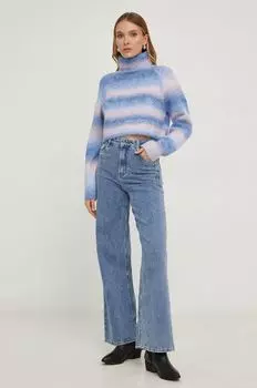 Шерстяной свитер Answear Lab, фиолетовый