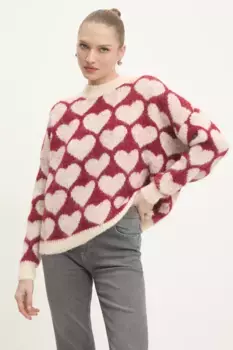 Шерстяной свитер Answear Lab, гранатовый