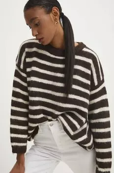 Шерстяной свитер Answear Lab, коричневый