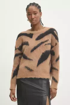 Шерстяной свитер Answear Lab, коричневый