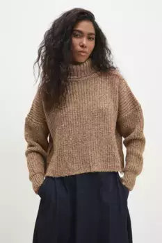 Шерстяной свитер Answear Lab, коричневый