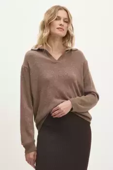 Шерстяной свитер Answear Lab, коричневый