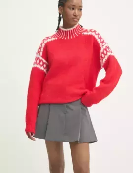 Шерстяной свитер Answear Lab, красный