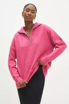 Шерстяной свитер Answear Lab, розовый