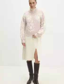 Шерстяной свитер Answear Lab, розовый