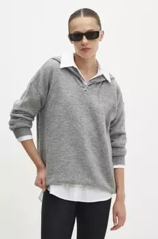 Шерстяной свитер Answear Lab, серый