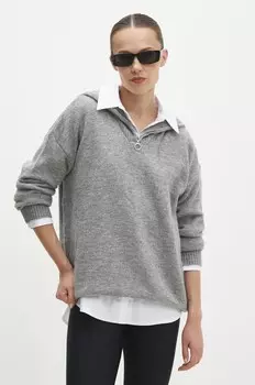 Шерстяной свитер Answear Lab, серый