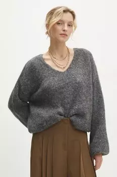 Шерстяной свитер Answear Lab, серый