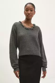 Шерстяной свитер Answear Lab, серый