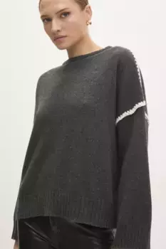 Шерстяной свитер Answear Lab, серый