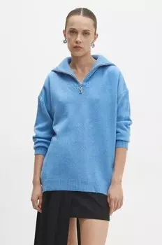 Шерстяной свитер Answear Lab, синий