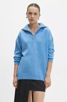 Шерстяной свитер Answear Lab, синий