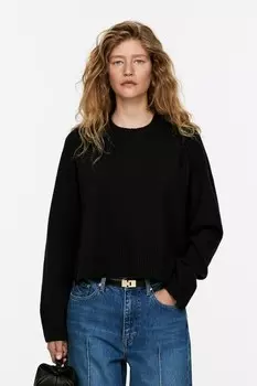 Шерстяной свитер Arket, черный