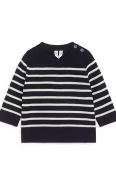 Шерстяной свитер Arket, синий