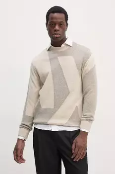 Шерстяной свитер Armani Exchange, бежевый