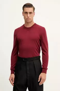 Шерстяной свитер Armani Exchange, бордовый
