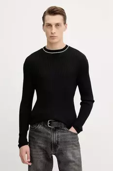 Шерстяной свитер Armani Exchange, черный