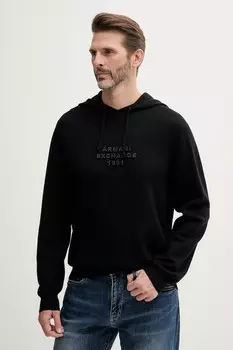 Шерстяной свитер Armani Exchange, темно-синий
