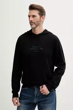 Шерстяной свитер Armani Exchange, темно-синий