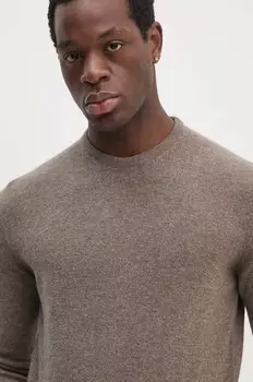 Шерстяной свитер Barbour, коричневый