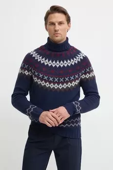 Шерстяной свитер Barbour, темно-синий