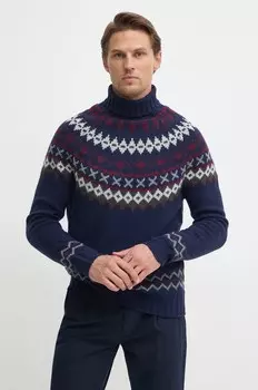 Шерстяной свитер Barbour, темно-синий