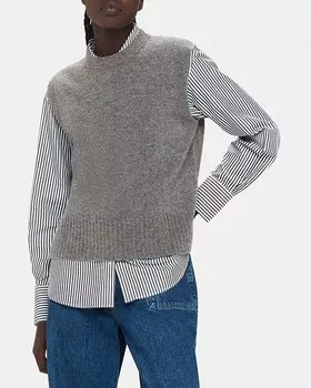 Шерстяной свитер без рукавов Whistles, серый