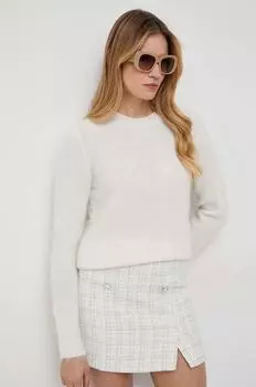 Шерстяной свитер Boss, бежевый