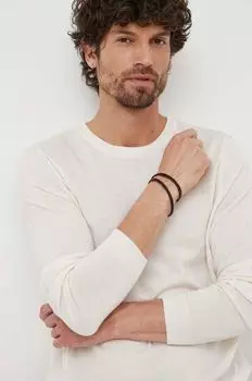 Шерстяной свитер Boss, бежевый