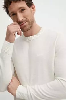 Шерстяной свитер Boss Orange, бежевый