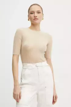 Шерстяной свитер Boss Orange, бежевый