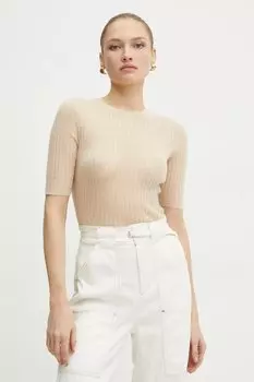 Шерстяной свитер Boss Orange, бежевый