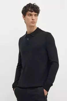 Шерстяной свитер Boss Orange, черный